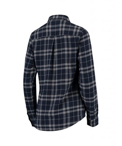 Women's Navy Gray Nashville Predators Stance Plaid Button-Up Long Sleeve Shirt Navy, Gray $36.71 Tops