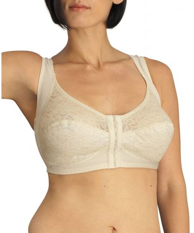 Women's Front Closure Wireless Bra Tan/Beige $26.68 Bras