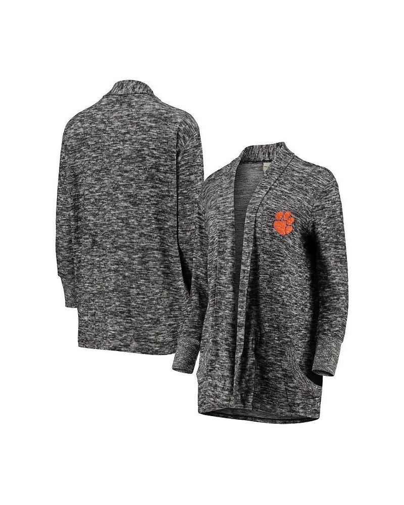 Women's Heathered Black Clemson Tigers Missy Cozy Fleece Tri-Blend Campus Cardigan Heathered Black $32.90 Sweaters