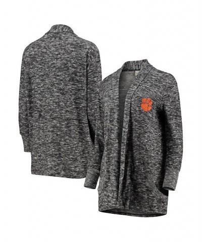 Women's Heathered Black Clemson Tigers Missy Cozy Fleece Tri-Blend Campus Cardigan Heathered Black $32.90 Sweaters