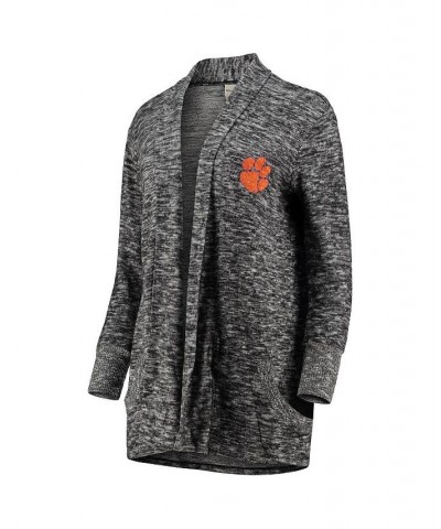 Women's Heathered Black Clemson Tigers Missy Cozy Fleece Tri-Blend Campus Cardigan Heathered Black $32.90 Sweaters