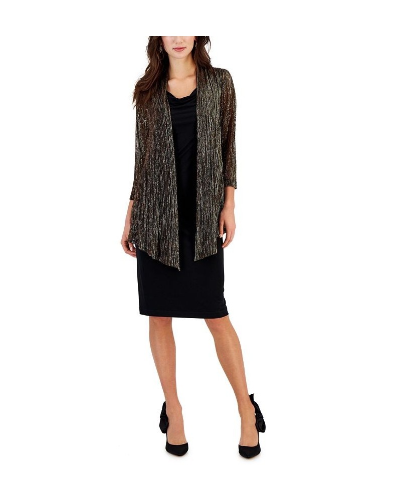 Women's Jersey-Knit Dress & 3/4-Sleeve Jacket Gold $31.85 Dresses