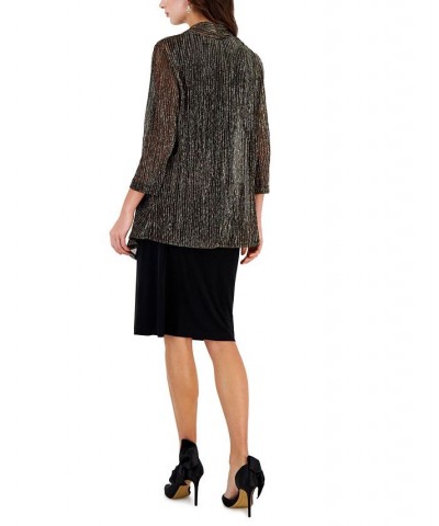 Women's Jersey-Knit Dress & 3/4-Sleeve Jacket Gold $31.85 Dresses