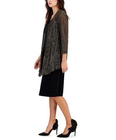 Women's Jersey-Knit Dress & 3/4-Sleeve Jacket Gold $31.85 Dresses