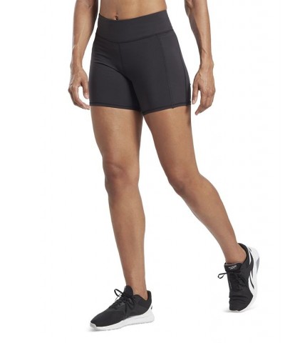 Women's Lux High-Rise Sweat-Wicking Shorts Black $29.50 Shorts