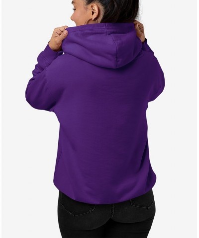 Women's Llama Mama Word Art Hooded Sweatshirt Purple $27.60 Tops