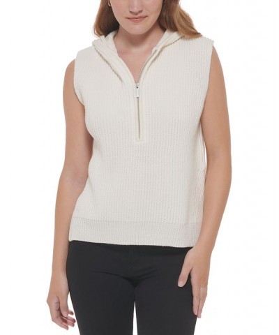 Women's Ribbed Sleeveless Top White $31.74 Sweaters
