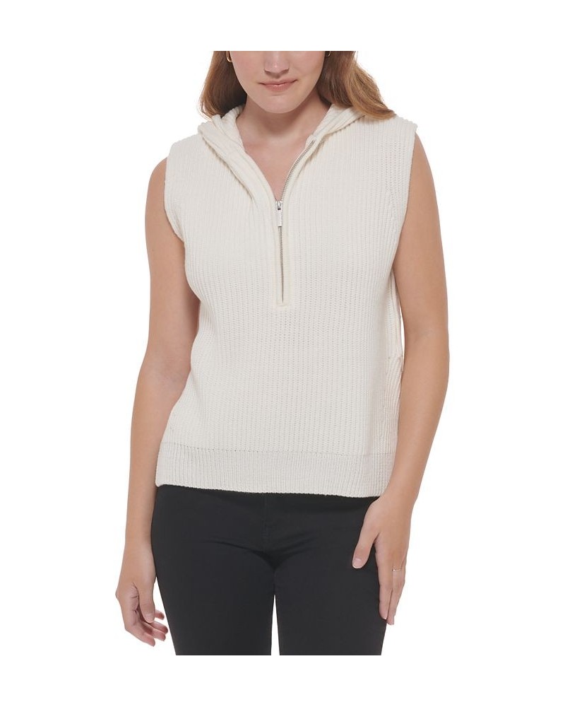 Women's Ribbed Sleeveless Top White $31.74 Sweaters