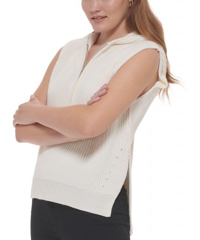 Women's Ribbed Sleeveless Top White $31.74 Sweaters