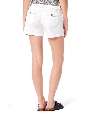 Juniors' Darcy Stretch Twill Shorts White $14.57 Shorts