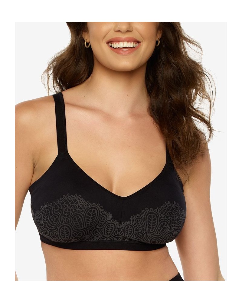 Women's Datura Wire-Free Side Smoothing Bra Black $15.56 Bras