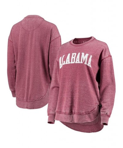 Women's Crimson Alabama Crimson Tide Vintage-Like Wash Pullover Sweatshirt Crimson $38.40 Sweatshirts