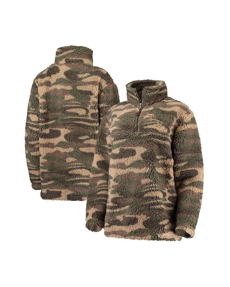 Women's Camo Boston Red Sox Sherpa Quarter-Zip Jacket Camo $40.79 Jackets