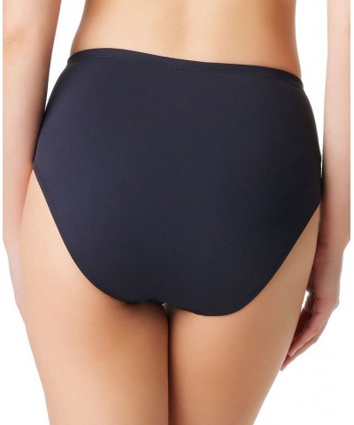 New Wave Draped High-Waist Bikini Bottoms Black $32.25 Swimsuits