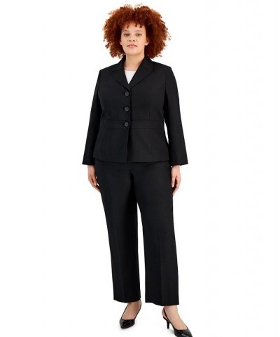 Plus Size Three-Button Pantsuit Gray $64.60 Pants