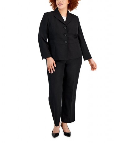 Plus Size Three-Button Pantsuit Gray $64.60 Pants