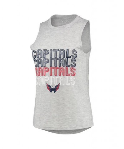 Women's Heathered Gray Black Washington Capitals Profound Tank Top and Leggings Sleep Set Heathered Gray, Black $31.19 Pajama