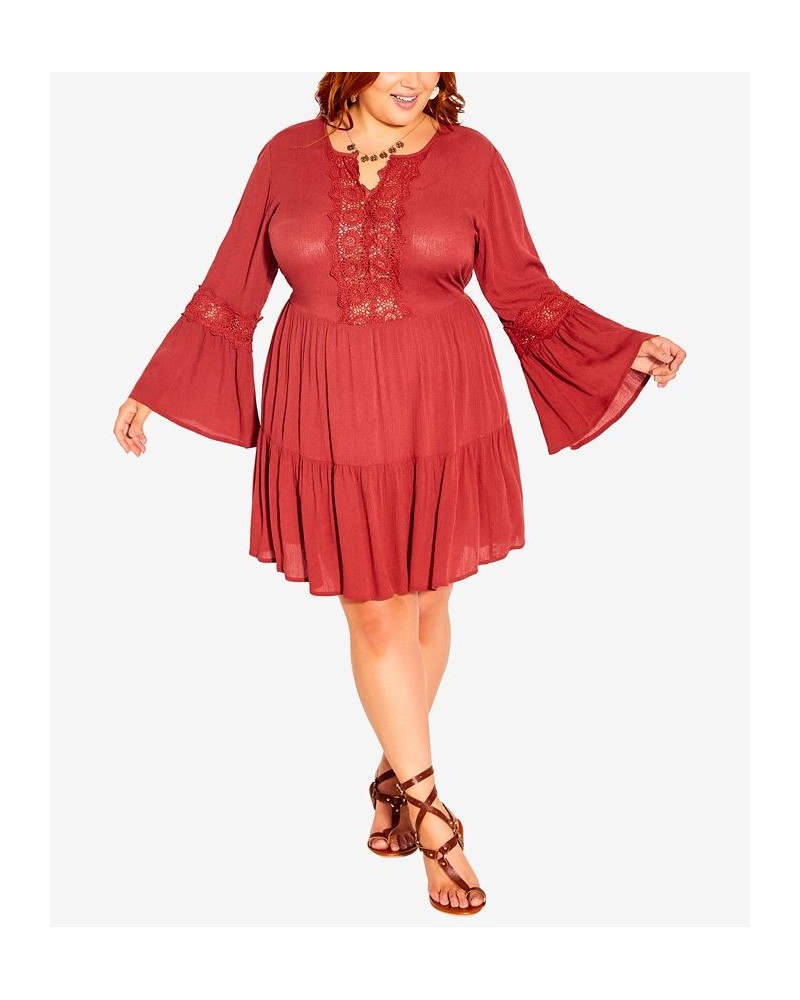 Trendy Plus Size Iris Dress Bronze $41.65 Dresses