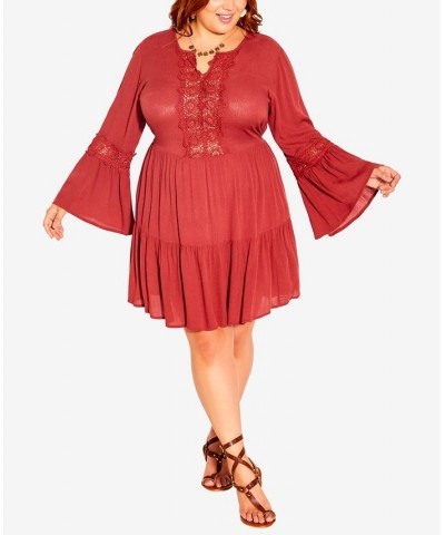 Trendy Plus Size Iris Dress Bronze $41.65 Dresses