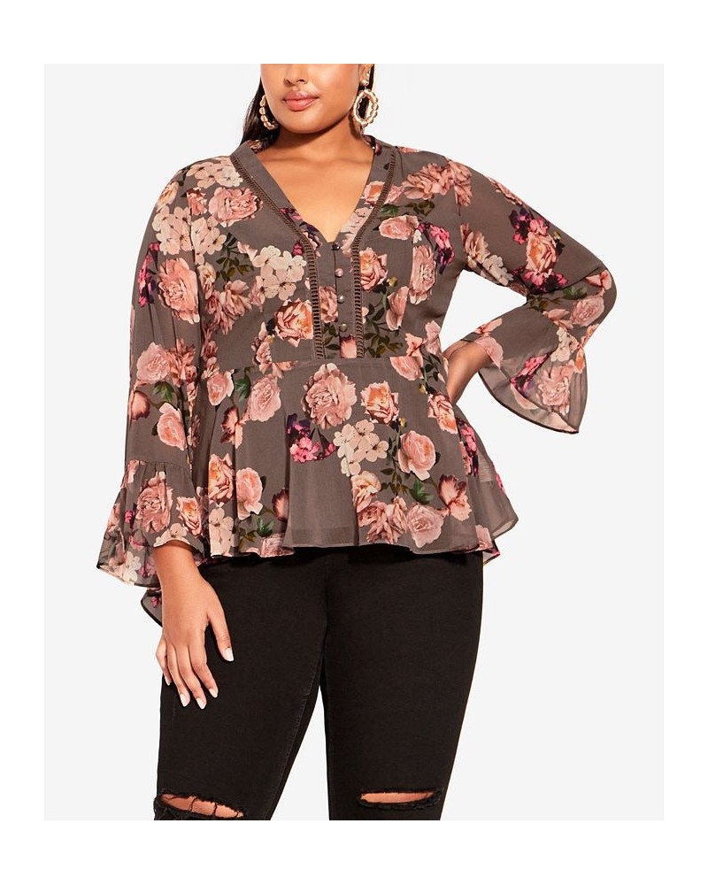 Trendy Plus Size Autumn Top Kindred Floral $42.66 Tops