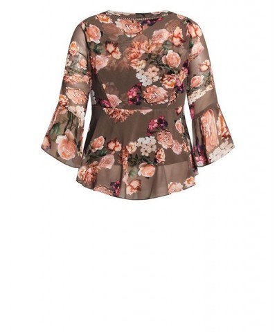 Trendy Plus Size Autumn Top Kindred Floral $42.66 Tops