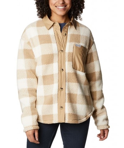 Women's West Bend Fleece Shirt Jacket Brown $32.80 Jackets