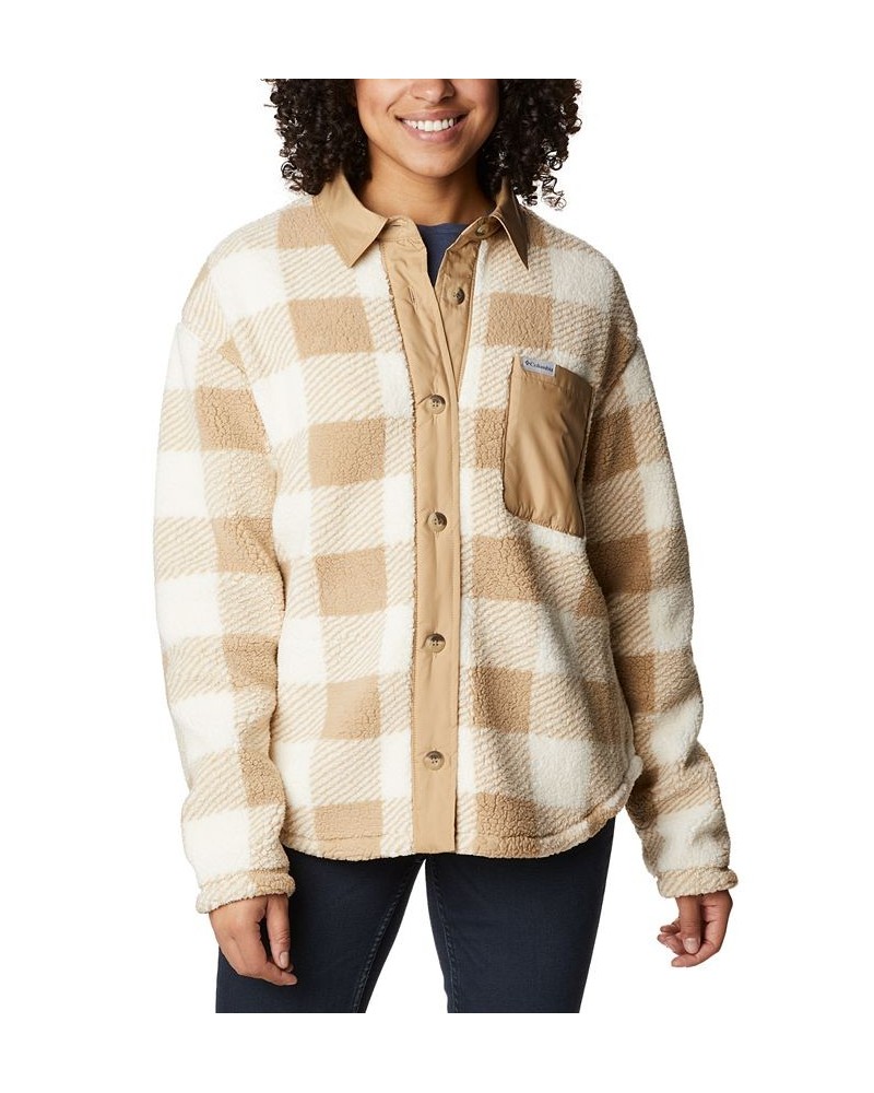 Women's West Bend Fleece Shirt Jacket Brown $32.80 Jackets