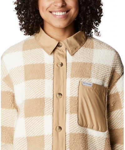 Women's West Bend Fleece Shirt Jacket Brown $32.80 Jackets