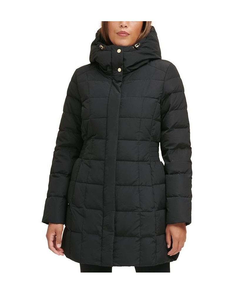 Women's Hooded Down Puffer Coat Black $54.40 Coats