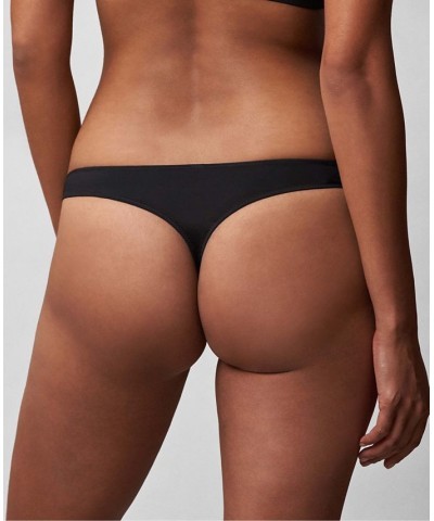 Women's Entice Eyelash Lace Trim Thong 371143 Majestic / Nylon $13.69 Panty