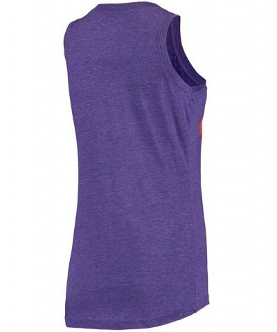 Women's Purple Clemson Tigers Ferris Melange V-Neck Tank Top Purple $19.94 Tops