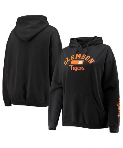Women's Black Clemson Tigers Rock n Roll Super Oversized Pullover Hoodie Black $32.80 Sweatshirts