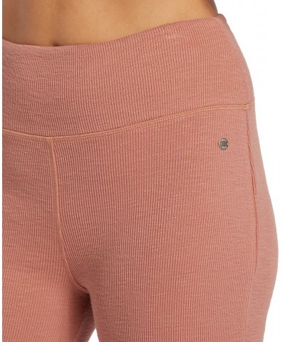 Juniors' Zuma Ribbed Knit Flare Pants Pink $30.08 Pants