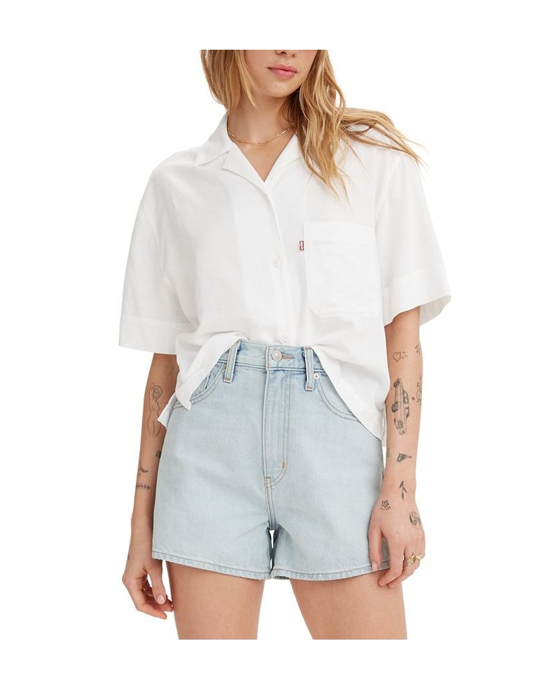 Women's Nia Resort Shirt Bright White $27.50 Tops