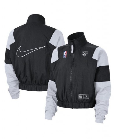 Women's Black Brooklyn Nets Courtside Full-Zip Jacket Black $53.90 Jackets