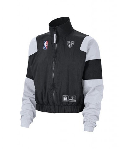 Women's Black Brooklyn Nets Courtside Full-Zip Jacket Black $53.90 Jackets