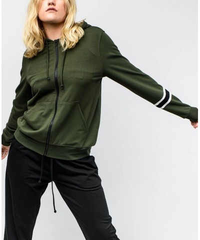 Women's Reneu Earth Zip Up Hoodie Green $27.88 Sweatshirts