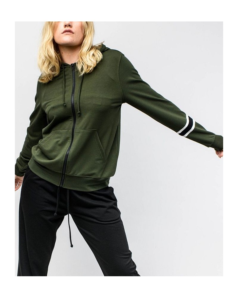 Women's Reneu Earth Zip Up Hoodie Green $27.88 Sweatshirts