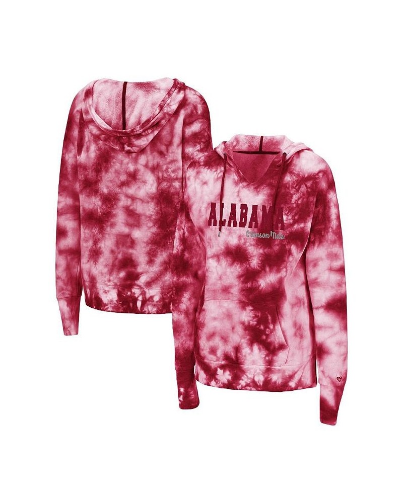 Women's Crimson Alabama Crimson Tide Shavonee Tie-Dye Pullover Hoodie Crimson $24.60 Sweatshirts