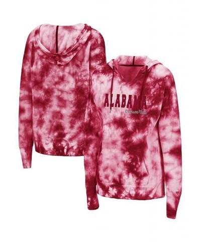 Women's Crimson Alabama Crimson Tide Shavonee Tie-Dye Pullover Hoodie Crimson $24.60 Sweatshirts