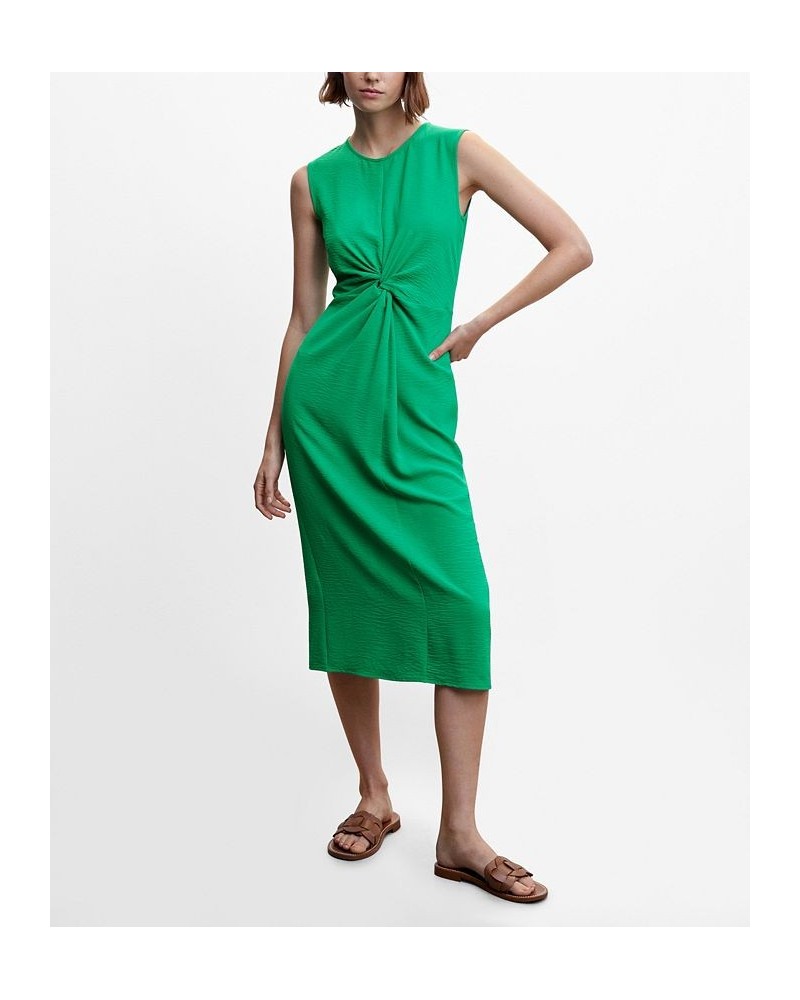 Women's Knot Textured Dress Green $32.20 Dresses