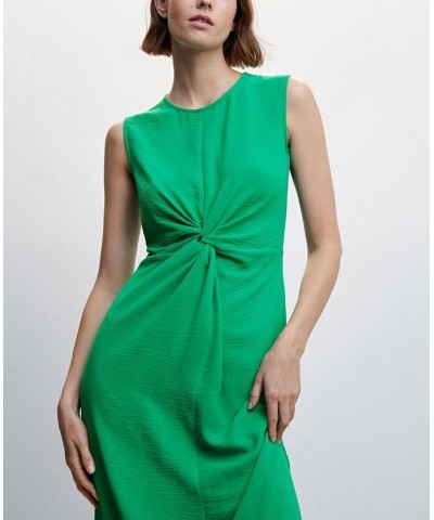 Women's Knot Textured Dress Green $32.20 Dresses