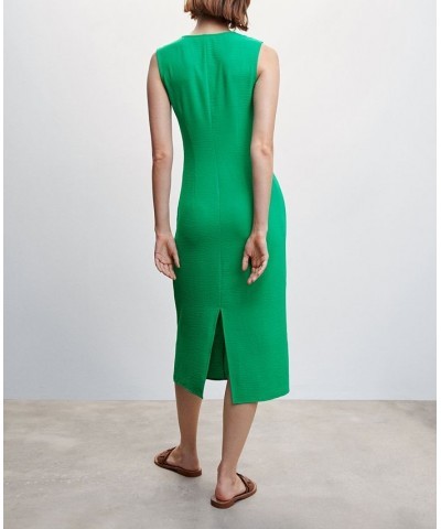 Women's Knot Textured Dress Green $32.20 Dresses