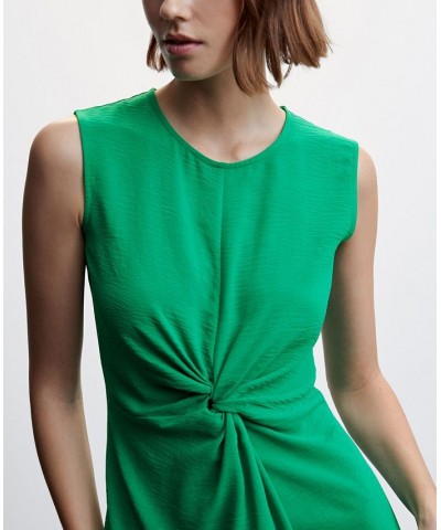 Women's Knot Textured Dress Green $32.20 Dresses