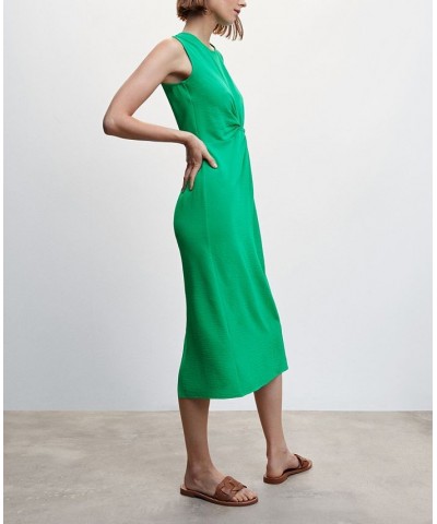 Women's Knot Textured Dress Green $32.20 Dresses