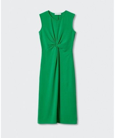 Women's Knot Textured Dress Green $32.20 Dresses