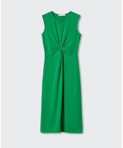 Women's Knot Textured Dress Green $32.20 Dresses