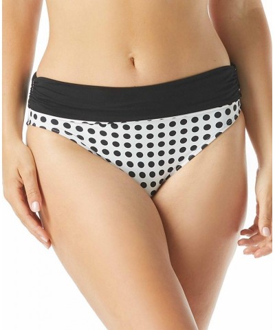 Impulse Printed Convertible Rollover Bikini Bottoms Ivory/Black $19.32 Swimsuits