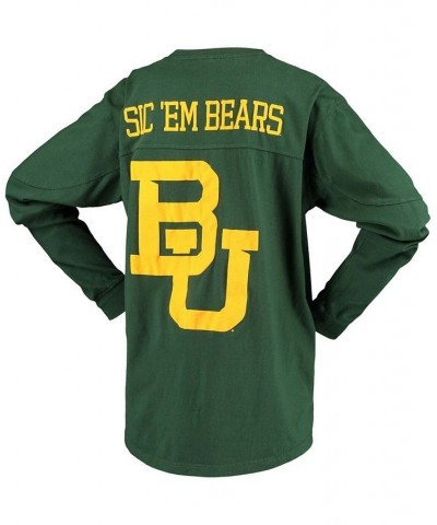 Women's Green Baylor Bears Big Shirt Oversized Long Sleeve T-shirt Green $29.14 Tops