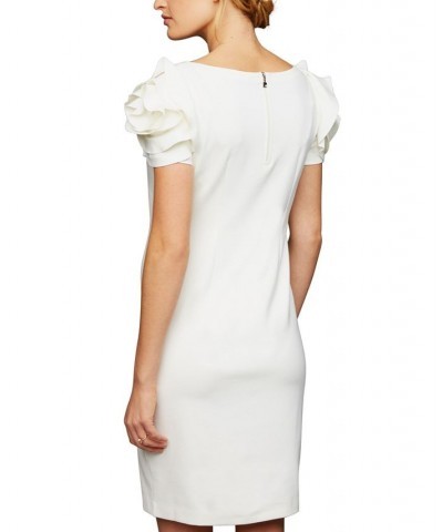 Maternity Ruffled Shift Dress White $62.04 Dresses